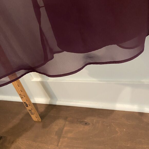 Azazie C Sarah Sangria Purple A-Line Halter Neck Chiffon Dress Bridesmaid Gown - Picture 10 of 16